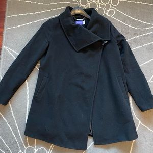 Seraphine Black Wool & Cashmere Maternity Coat
